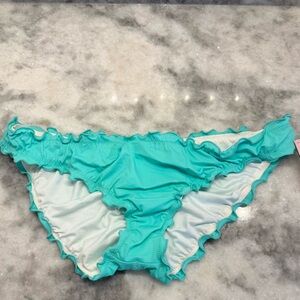 Victoria's Secret Aqua Ruffle Bikini Bottom